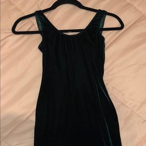 Velvet Forest Green American Apparel Dress